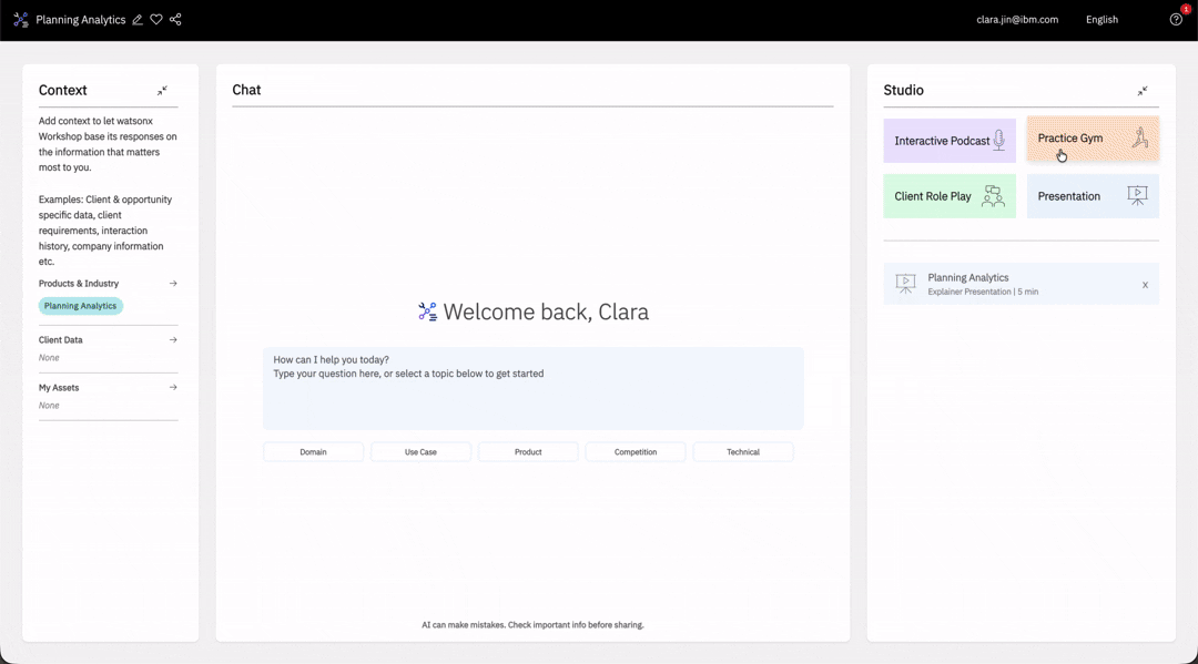 Welcome page quick start guide